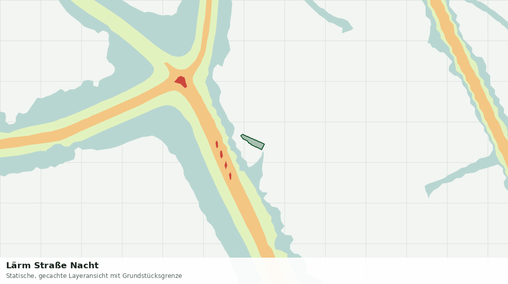Statische Kartenansicht: Lärm Straße Nacht