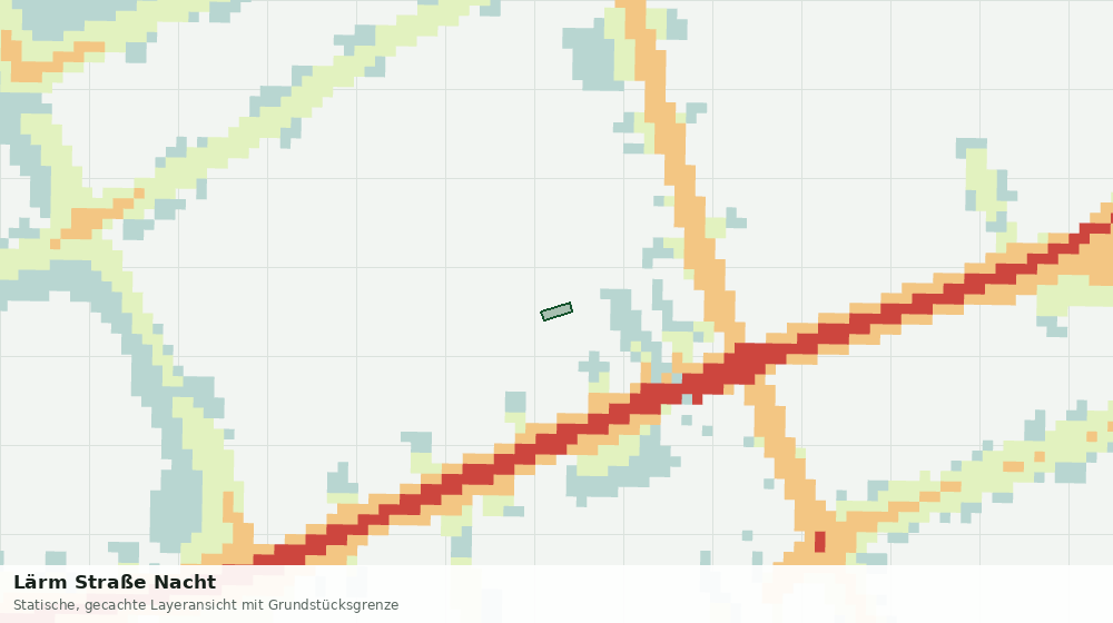 Statische Kartenansicht: Lärm Straße Nacht