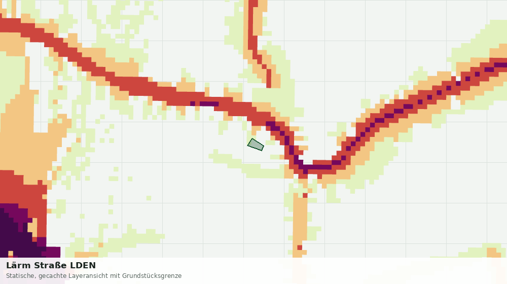 Statische Kartenansicht: Lärm Straße LDEN