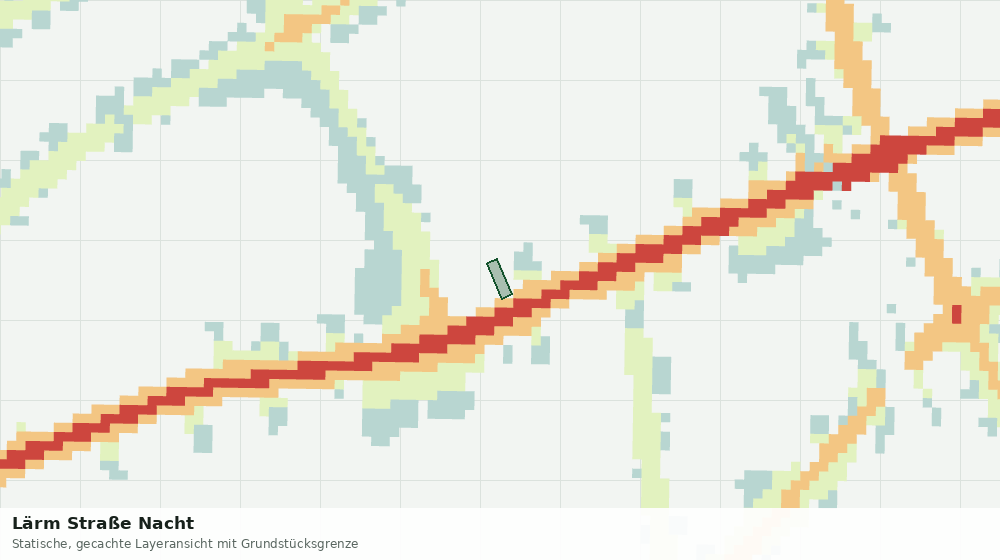 Statische Kartenansicht: Lärm Straße Nacht