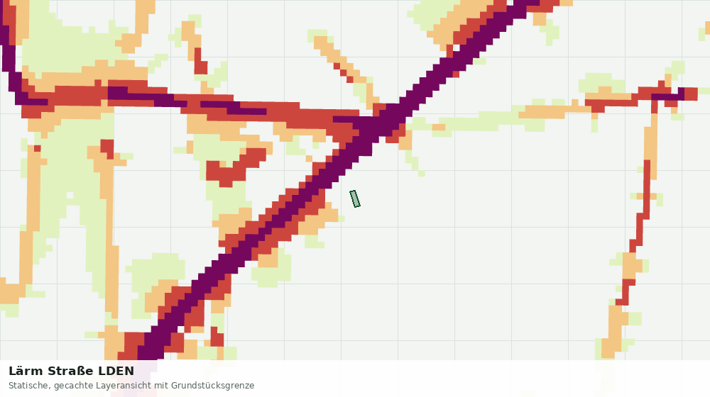 Statische Kartenansicht: Lärm Straße LDEN