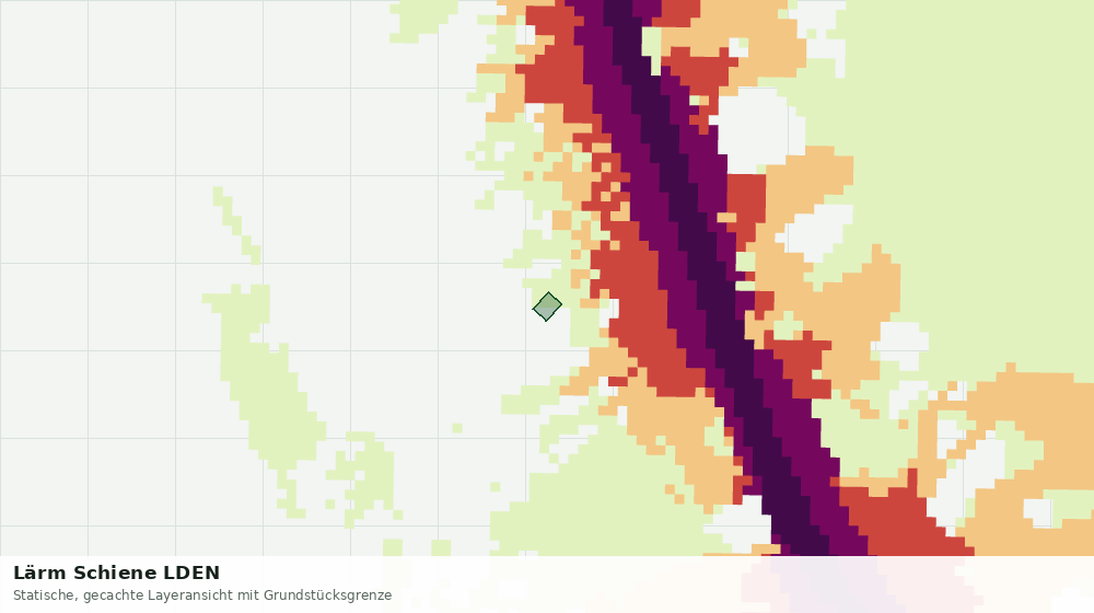 Statische Kartenansicht: Lärm Schiene LDEN