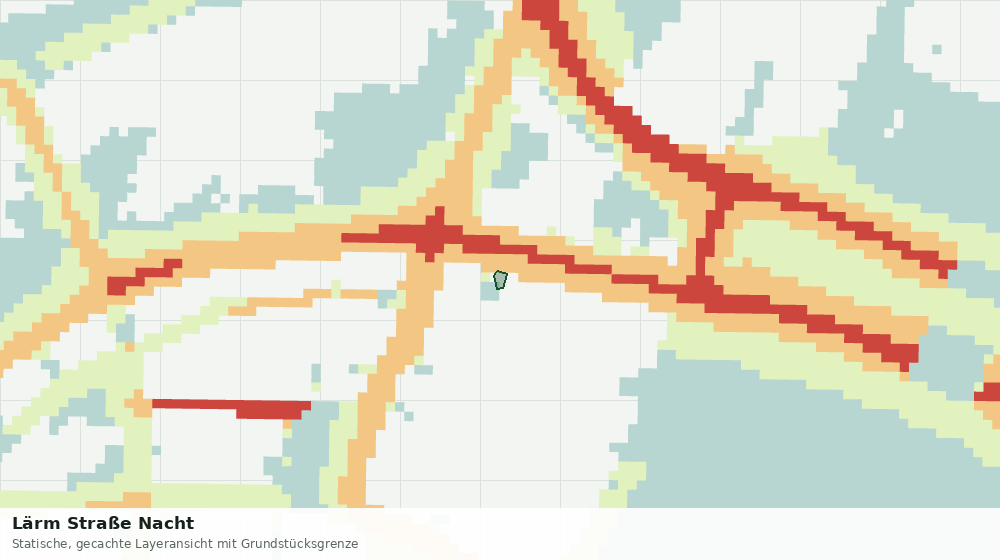 Statische Kartenansicht: Lärm Straße Nacht