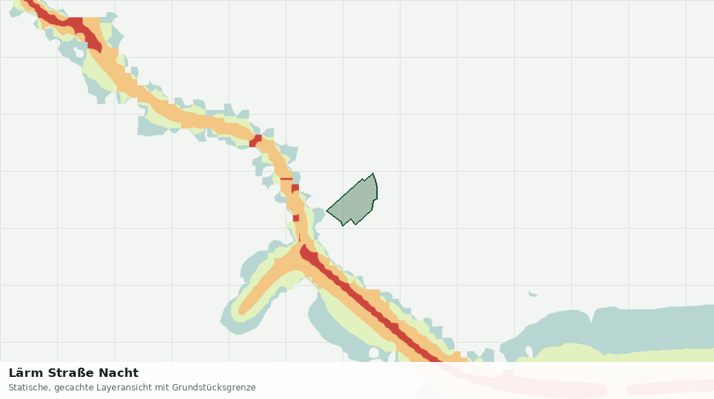 Statische Kartenansicht: Lärm Straße Nacht