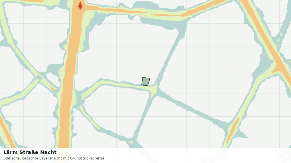 Statische Kartenansicht: Lärm Straße Nacht