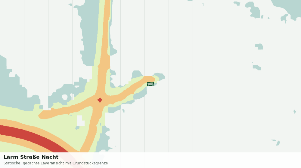 Statische Kartenansicht: Lärm Straße Nacht