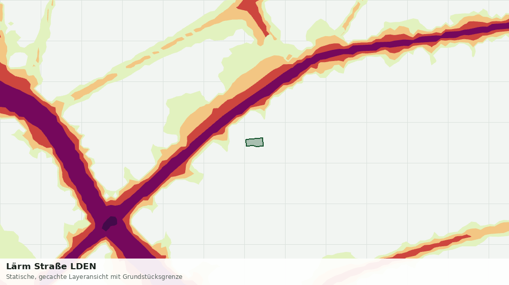 Statische Kartenansicht: Lärm Straße LDEN