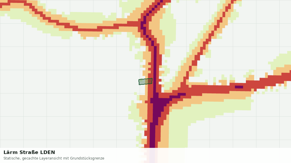 Statische Kartenansicht: Lärm Straße LDEN