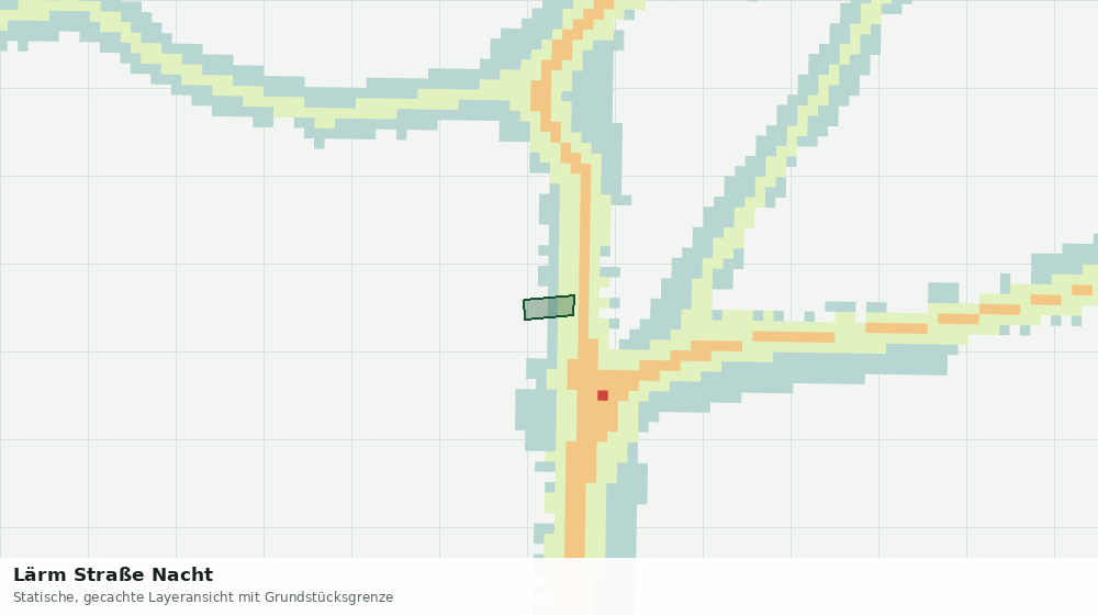 Statische Kartenansicht: Lärm Straße Nacht