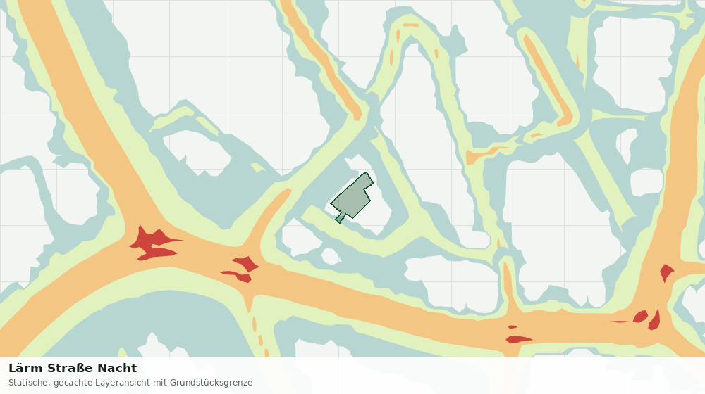 Statische Kartenansicht: Lärm Straße Nacht
