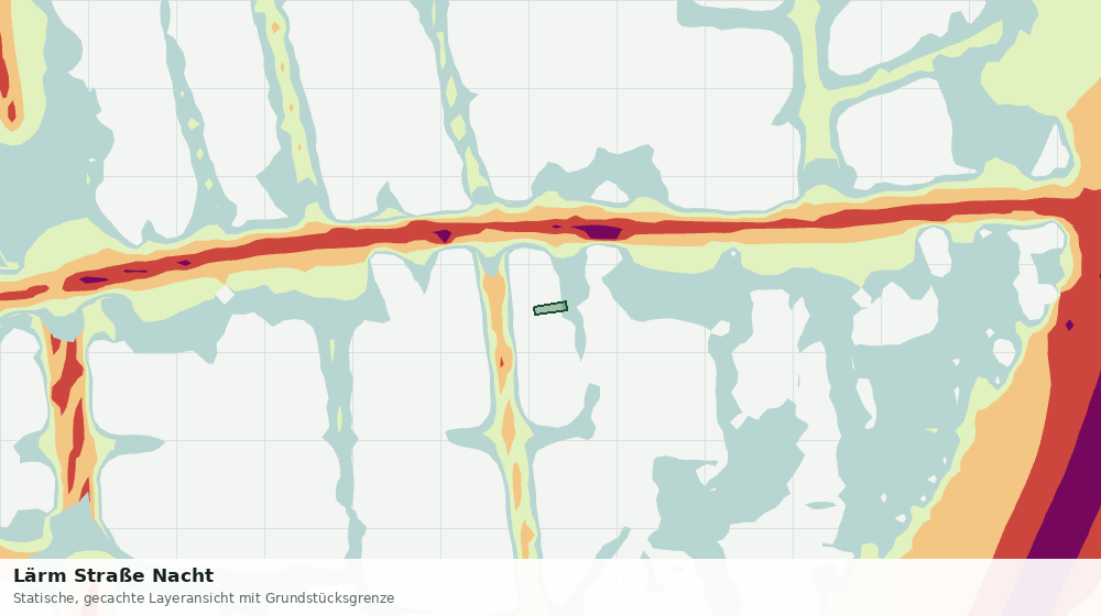 Statische Kartenansicht: Lärm Straße Nacht