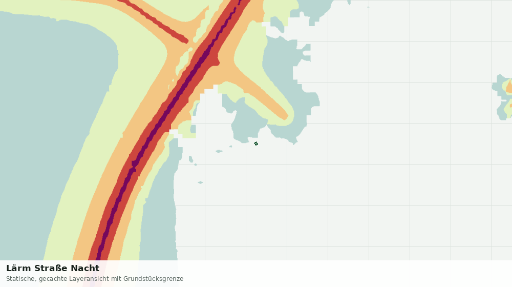 Statische Kartenansicht: Lärm Straße Nacht