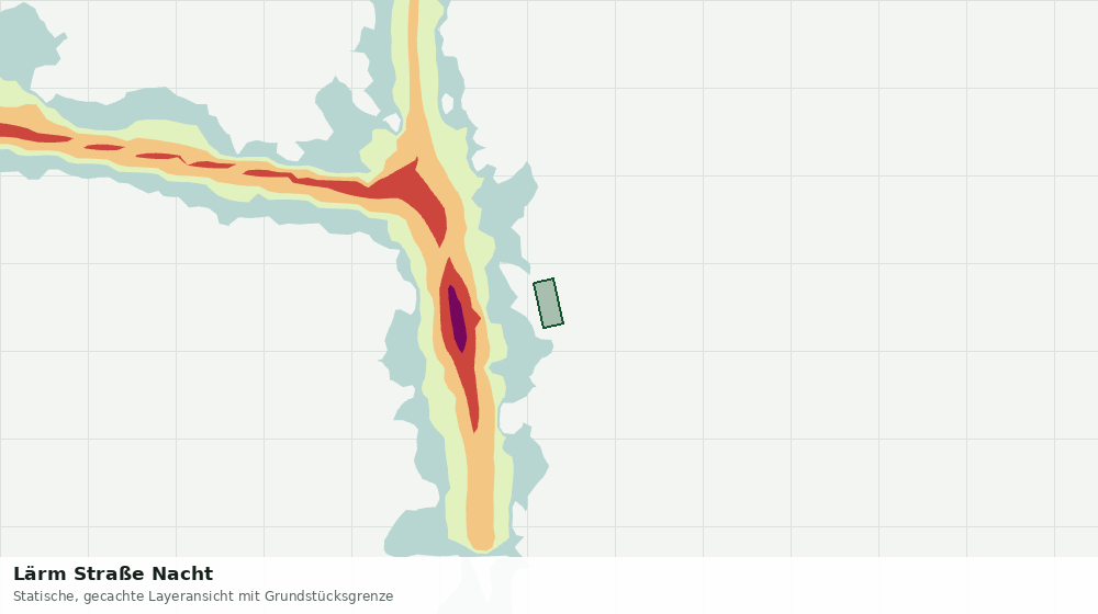 Statische Kartenansicht: Lärm Straße Nacht