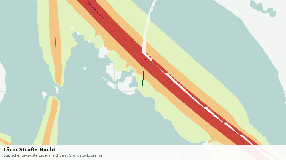 Statische Kartenansicht: Lärm Straße Nacht