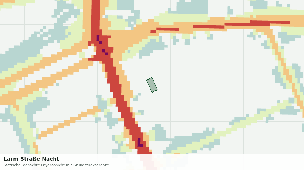 Statische Kartenansicht: Lärm Straße Nacht