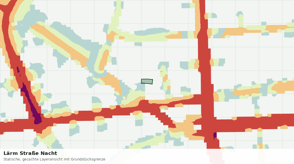 Statische Kartenansicht: Lärm Straße Nacht