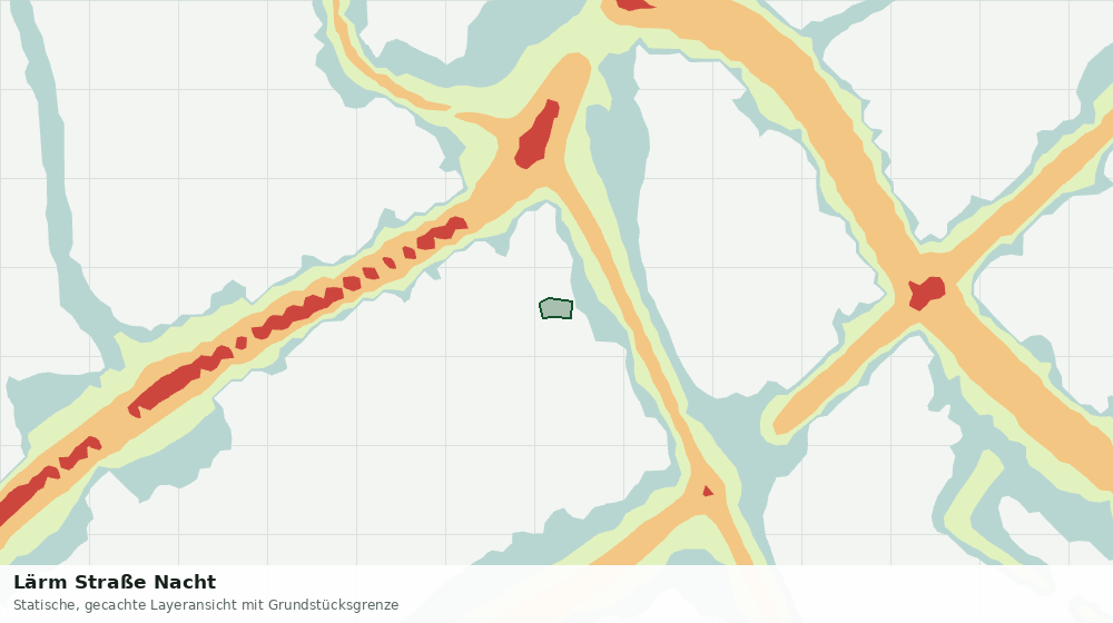 Statische Kartenansicht: Lärm Straße Nacht