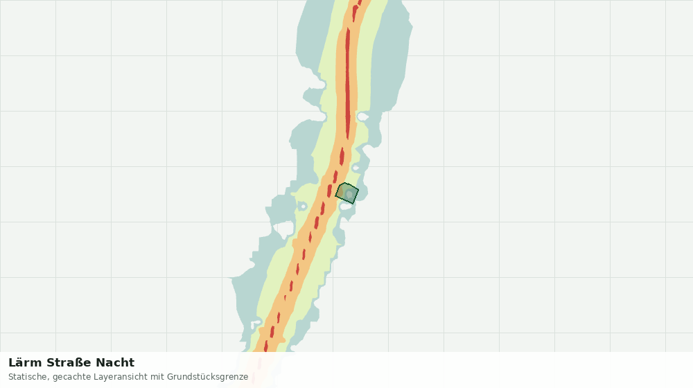 Statische Kartenansicht: Lärm Straße Nacht