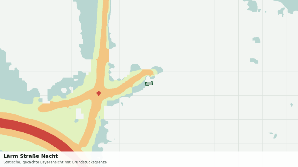 Statische Kartenansicht: Lärm Straße Nacht