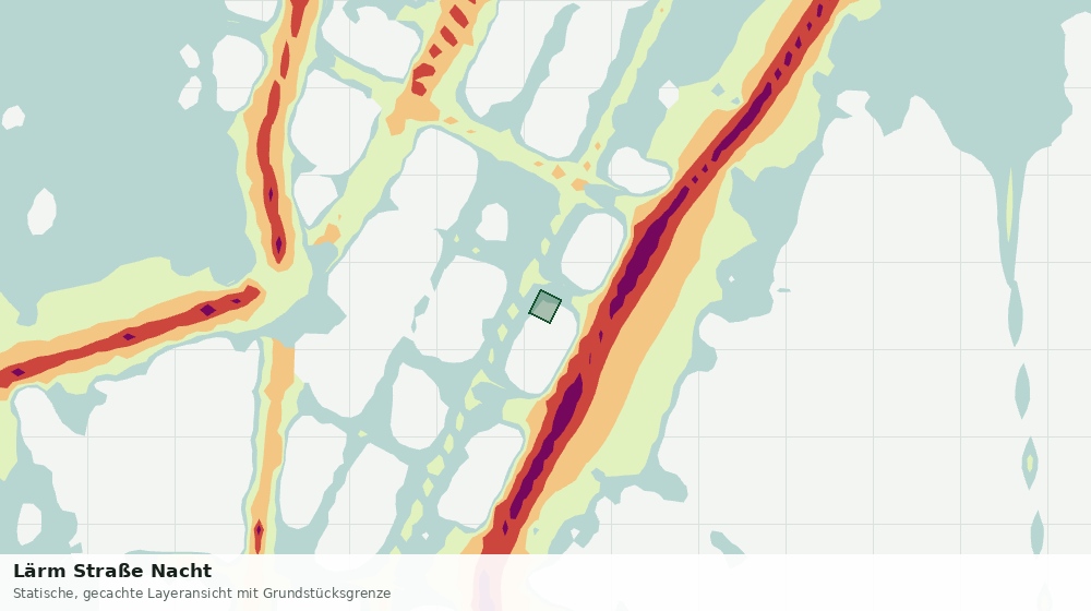 Statische Kartenansicht: Lärm Straße Nacht