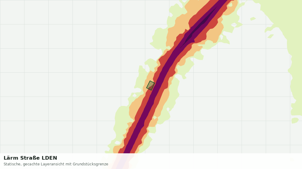 Statische Kartenansicht: Lärm Straße LDEN
