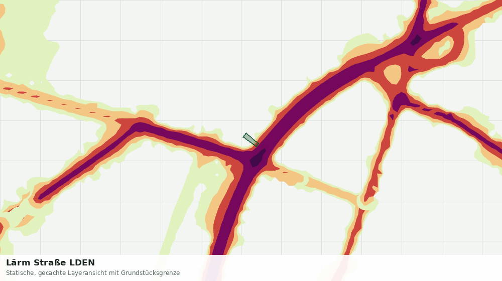 Statische Kartenansicht: Lärm Straße LDEN