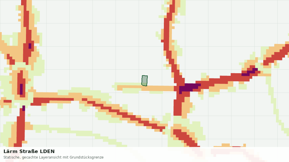 Statische Kartenansicht: Lärm Straße LDEN
