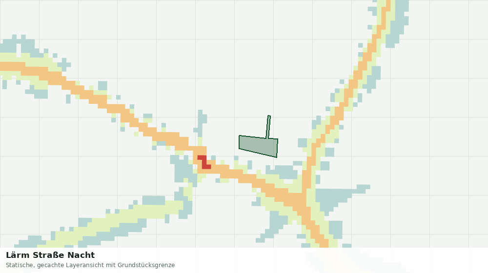 Statische Kartenansicht: Lärm Straße Nacht