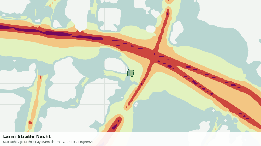 Statische Kartenansicht: Lärm Straße Nacht