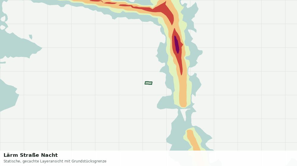 Statische Kartenansicht: Lärm Straße Nacht