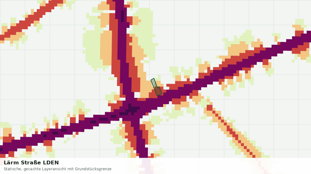 Statische Kartenansicht: Lärm Straße LDEN