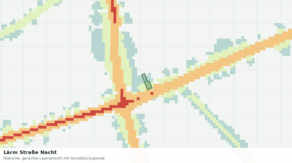Statische Kartenansicht: Lärm Straße Nacht