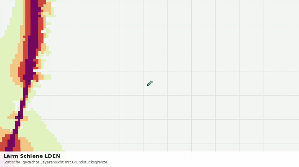 Statische Kartenansicht: Lärm Schiene LDEN