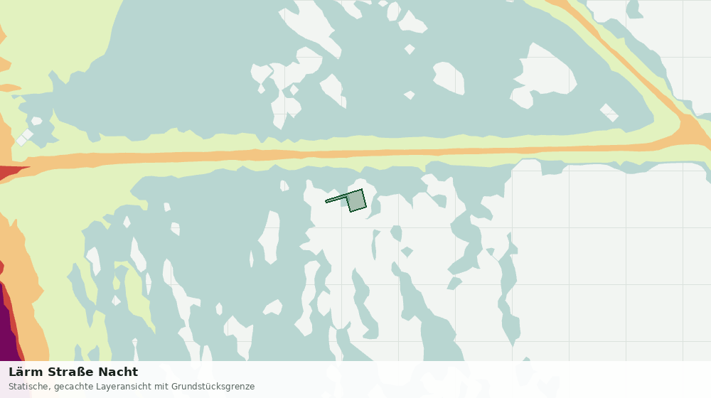 Statische Kartenansicht: Lärm Straße Nacht