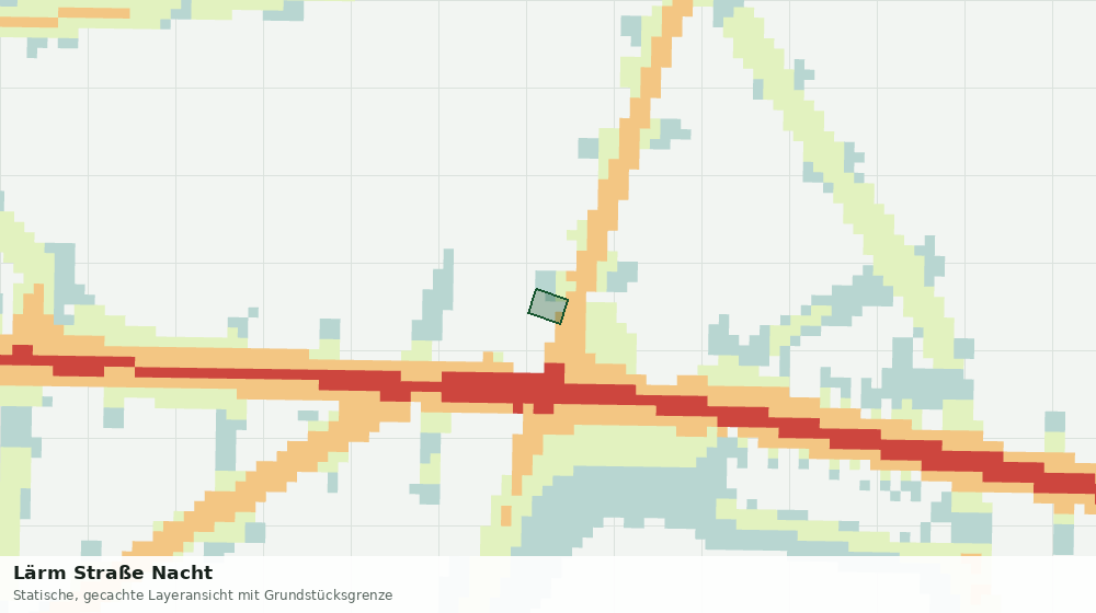 Statische Kartenansicht: Lärm Straße Nacht