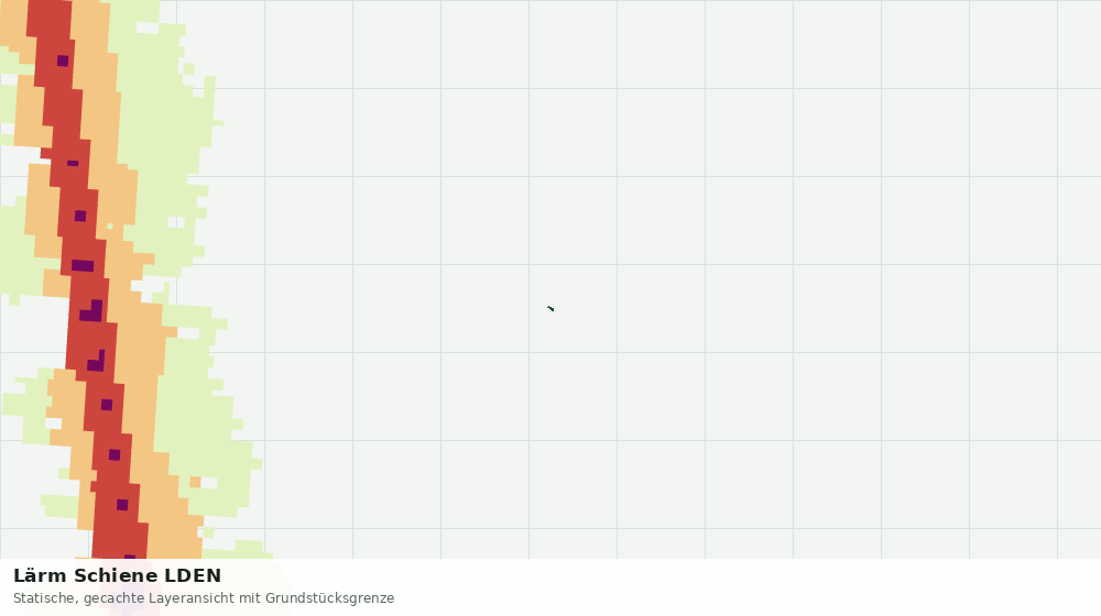 Statische Kartenansicht: Lärm Schiene LDEN