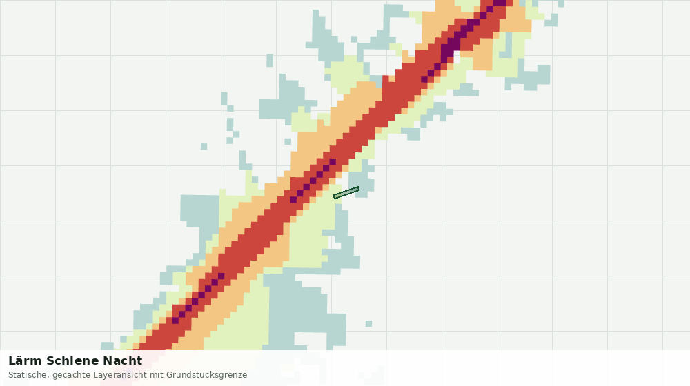 Statische Kartenansicht: Lärm Schiene Nacht