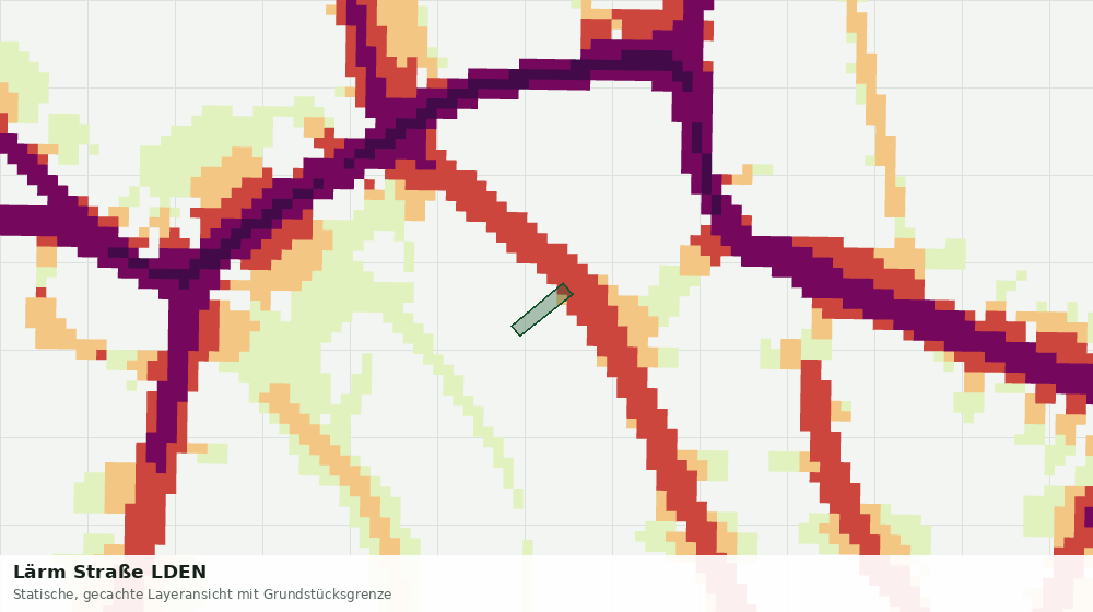 Statische Kartenansicht: Lärm Straße LDEN
