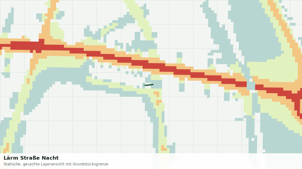 Statische Kartenansicht: Lärm Straße Nacht
