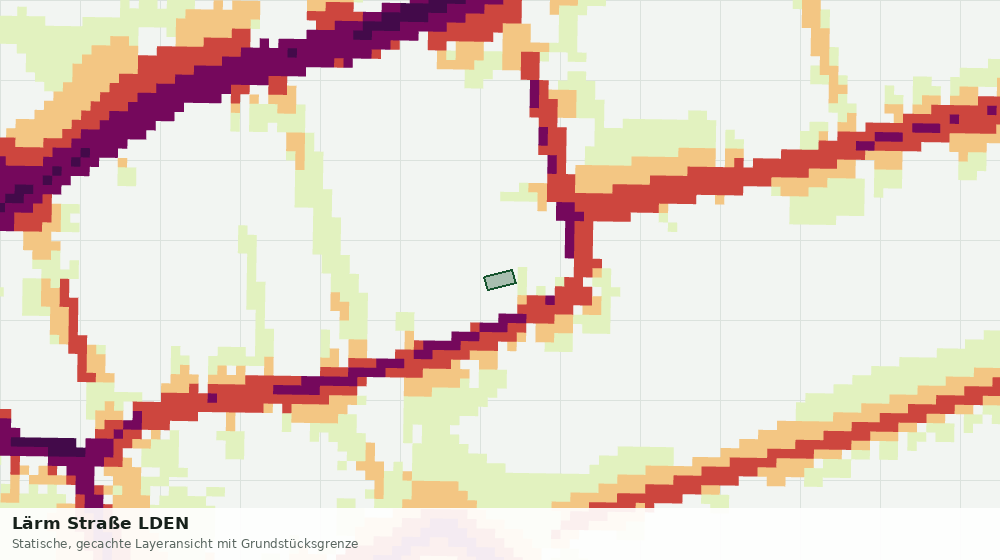 Statische Kartenansicht: Lärm Straße LDEN