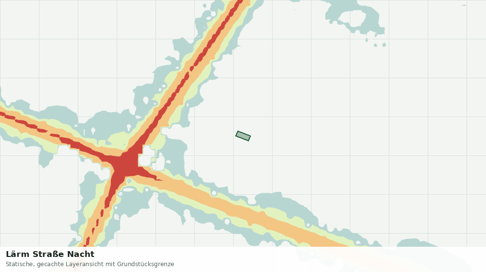 Statische Kartenansicht: Lärm Straße Nacht