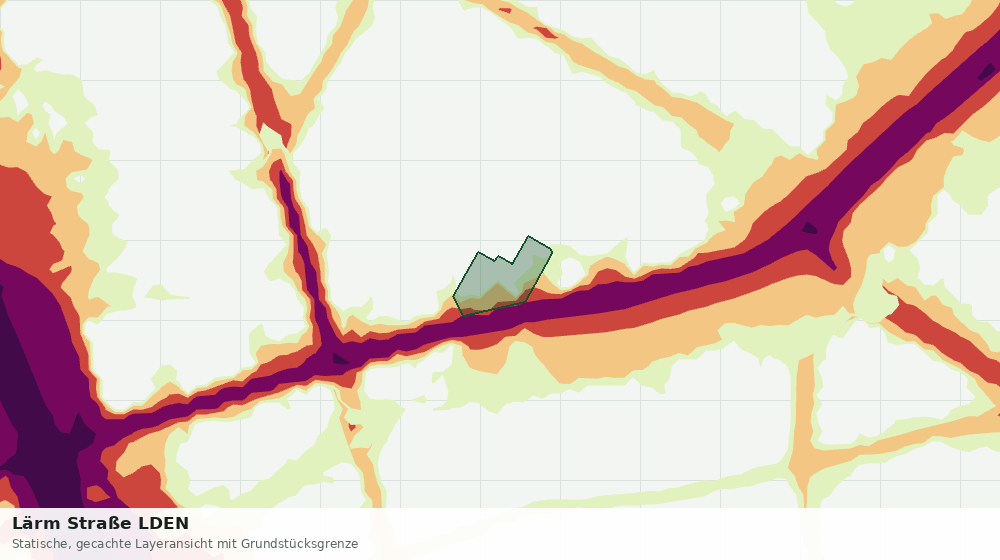 Statische Kartenansicht: Lärm Straße LDEN