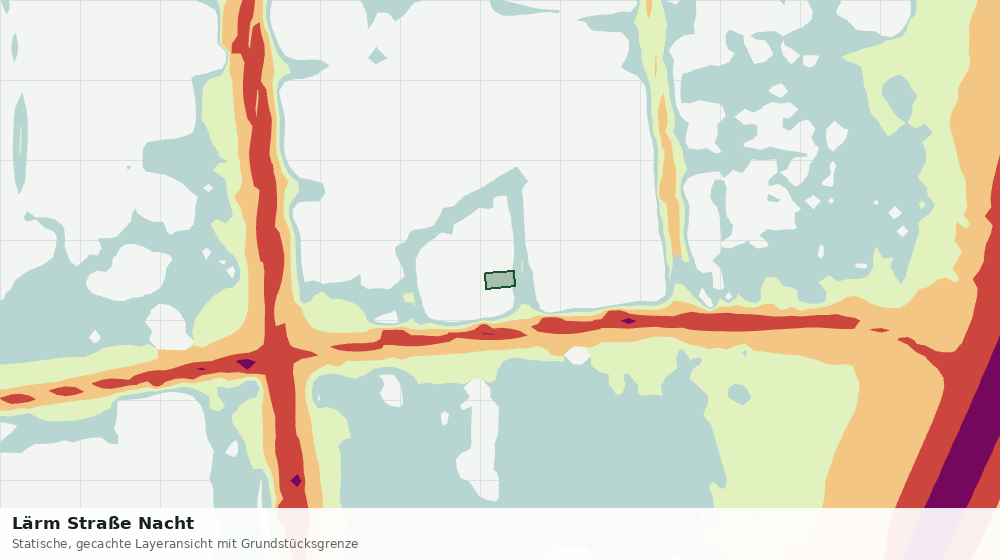 Statische Kartenansicht: Lärm Straße Nacht