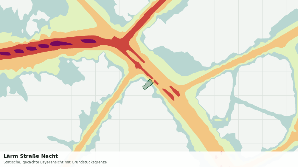 Statische Kartenansicht: Lärm Straße Nacht