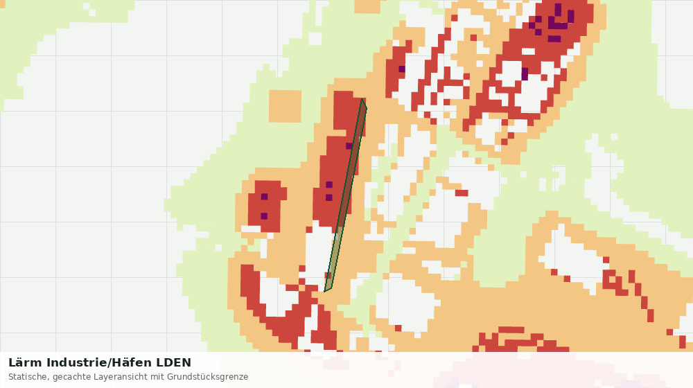 Statische Kartenansicht: Lärm Industrie/Häfen LDEN