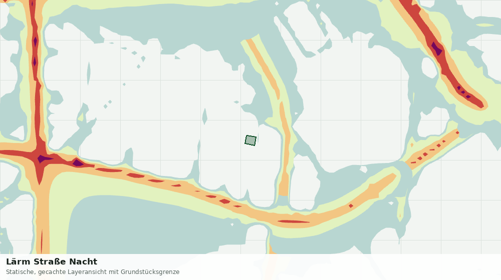 Statische Kartenansicht: Lärm Straße Nacht