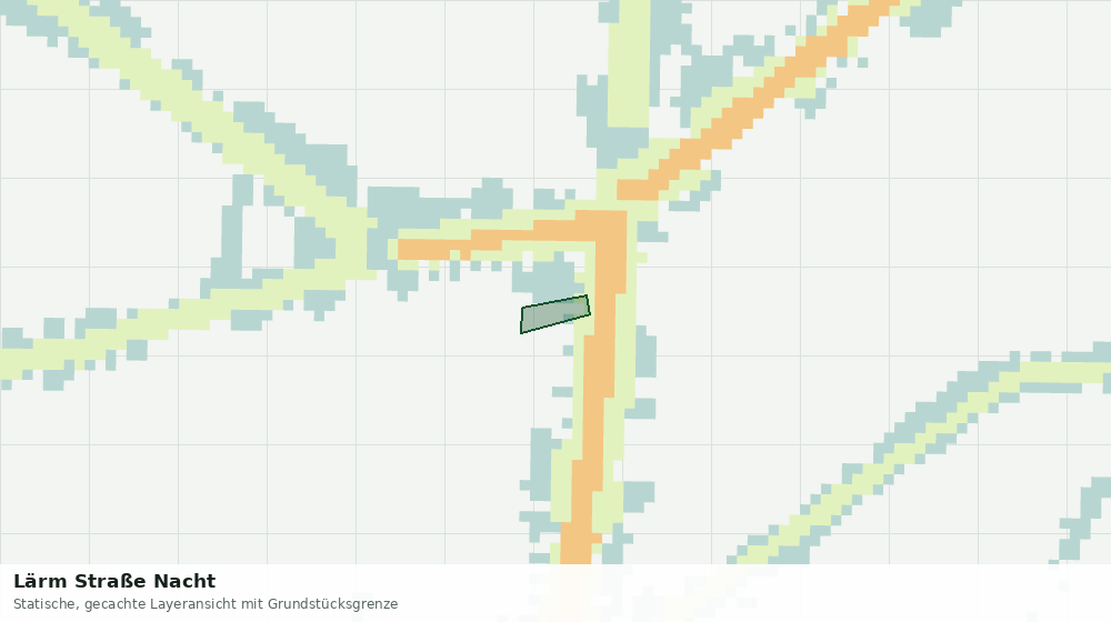 Statische Kartenansicht: Lärm Straße Nacht