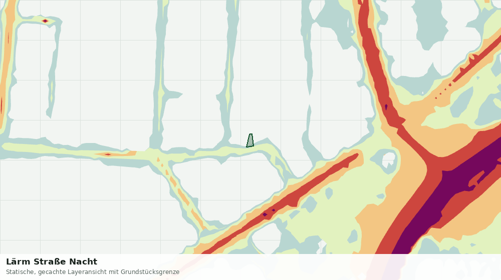 Statische Kartenansicht: Lärm Straße Nacht