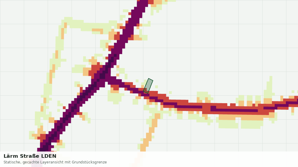 Statische Kartenansicht: Lärm Straße LDEN