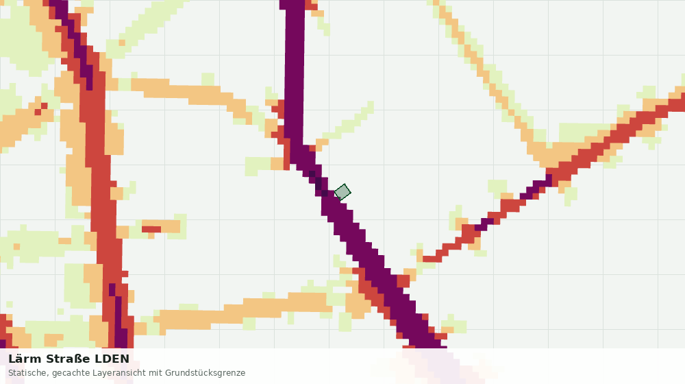 Statische Kartenansicht: Lärm Straße LDEN